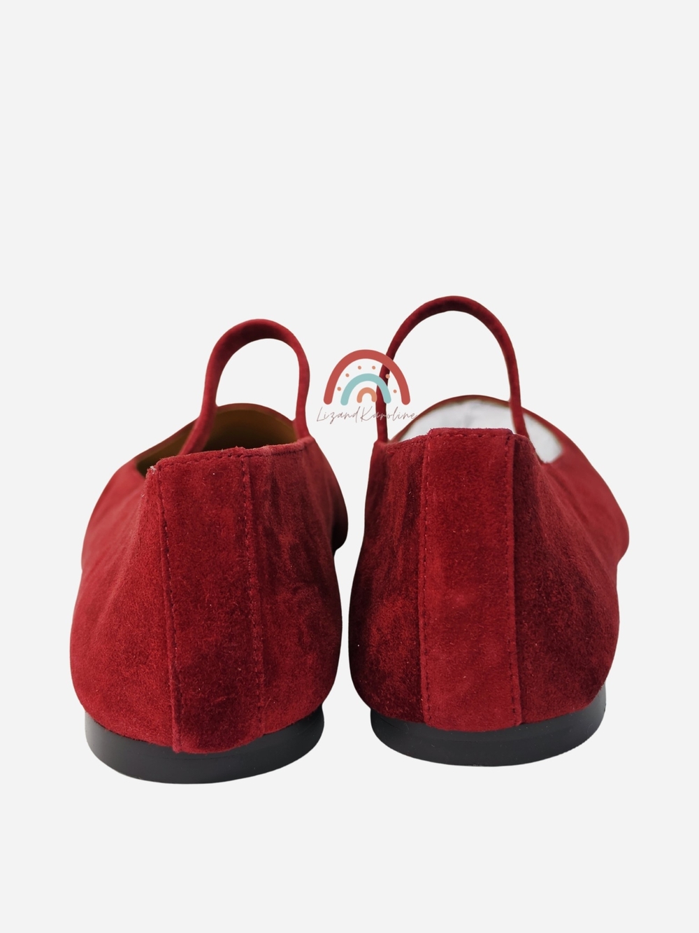 New! Madewell Greta Ballet Ruby Port Leather Suede Flats 9 - Picture 8 of 14